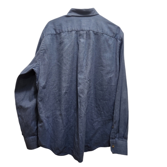 EUC Lands End Cotton Chambray Blue Men's Size 16-16 1/4 Button Down Work Career - Picture 6 of 6